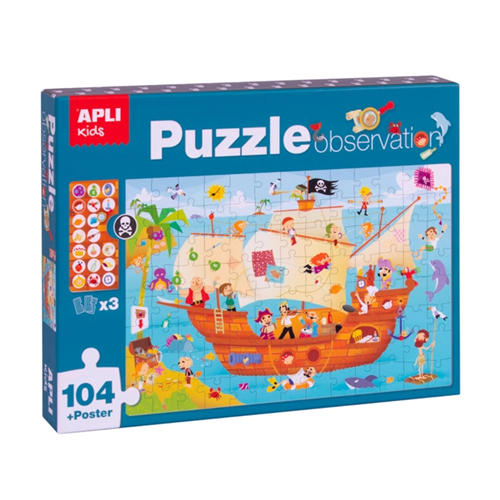 Junior observatiepuzzel - Piratenschip | Apli Kids Junior observatiepuzzel - Piratenschip | Apli Kids